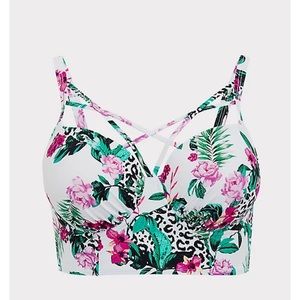 TORRID PUSH-UP UNDERWIRE BALCONETTE BIKINI TOP